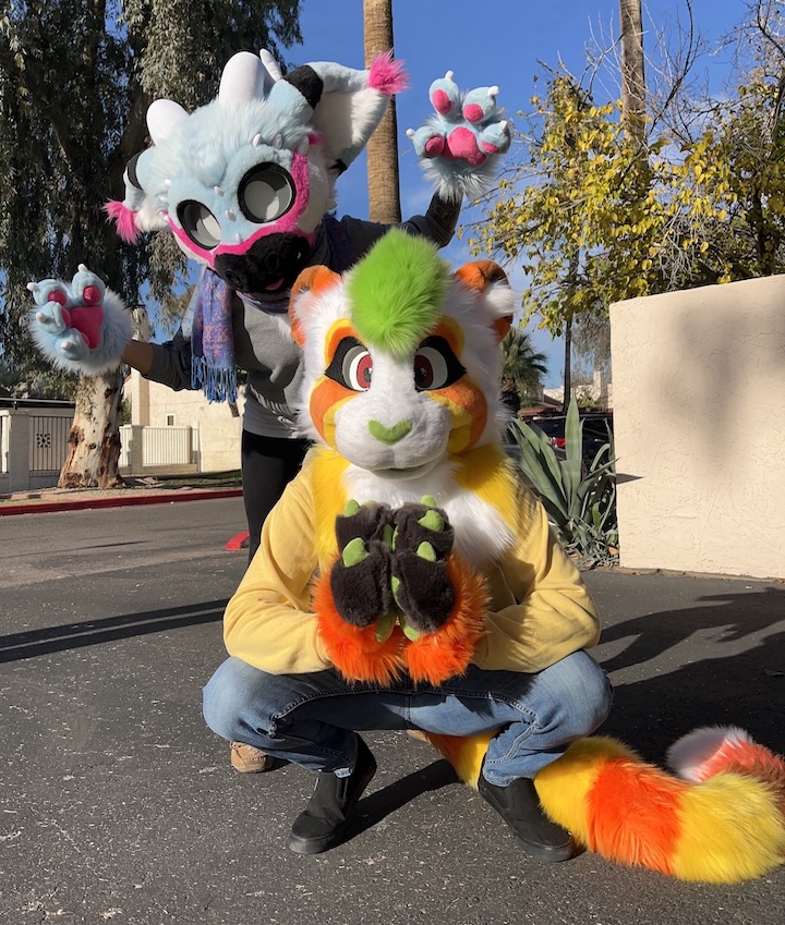 Munchie and Squeeks, the creators of The Fuzz